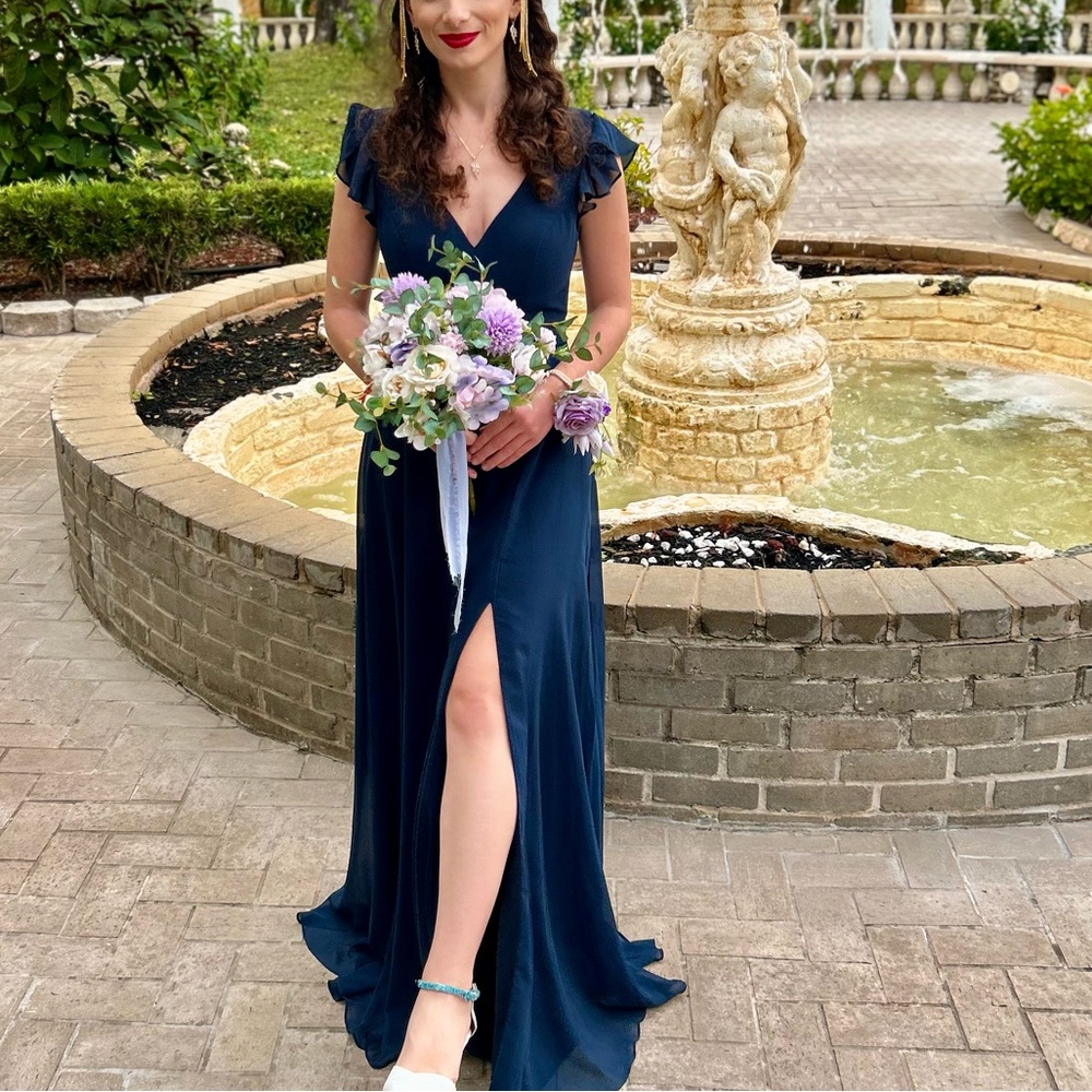 Azazie Navy Blue Bridesmaid Dress